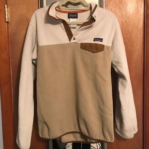 White and cream Patagonia pullover